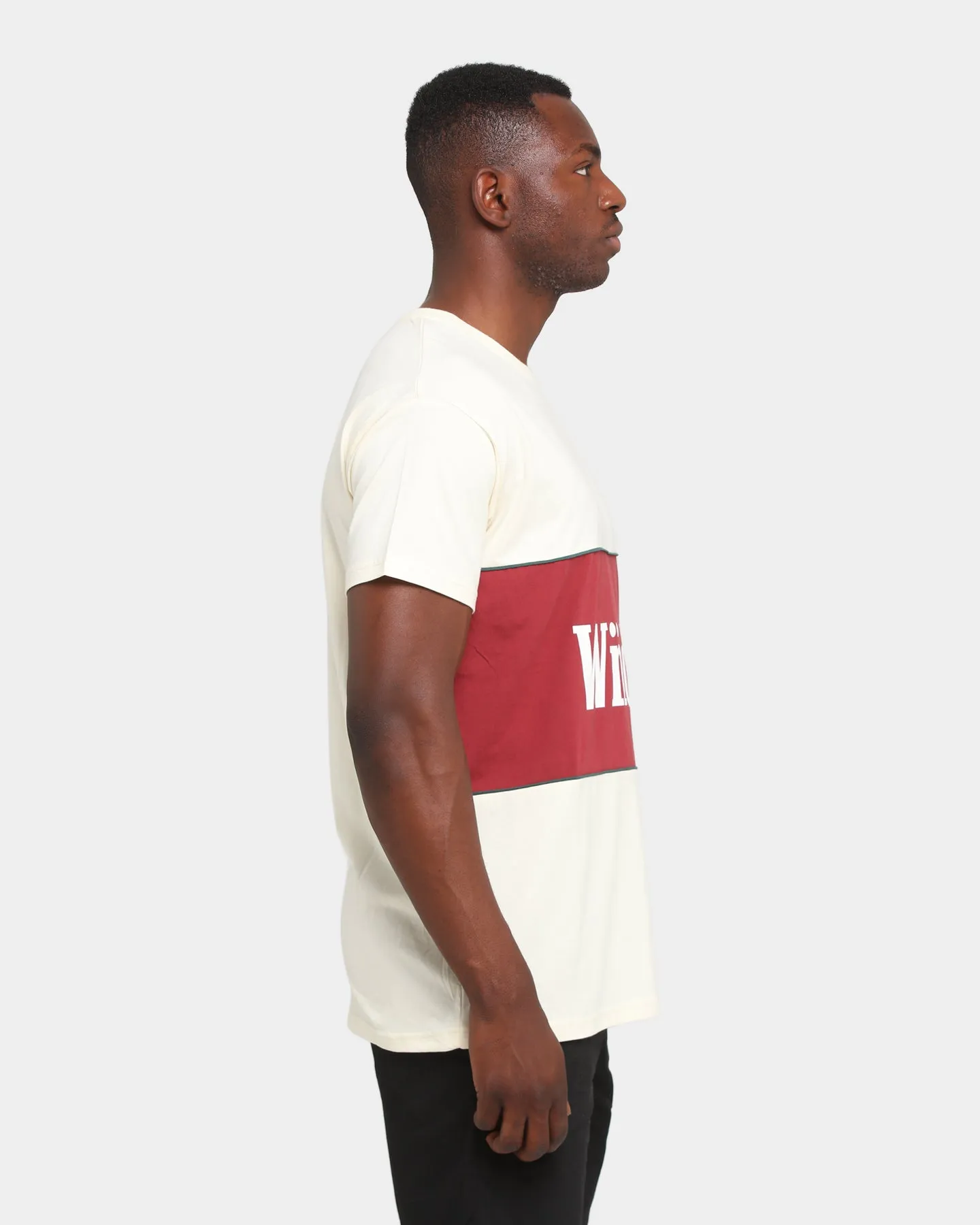 WNDRR Lynch 3 Panel Custom Fit T-Shirt Off White