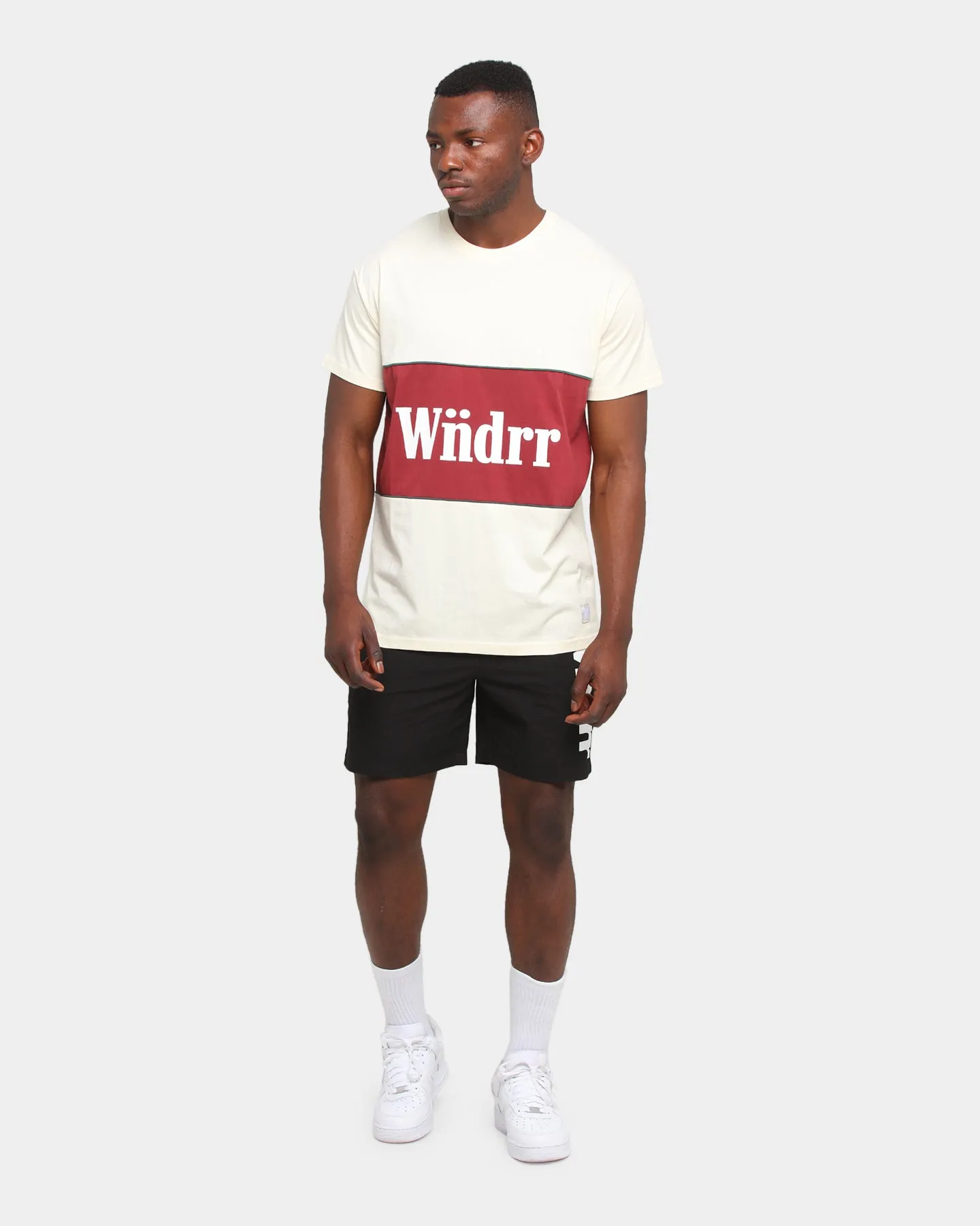 WNDRR Lynch 3 Panel Custom Fit T-Shirt Off White