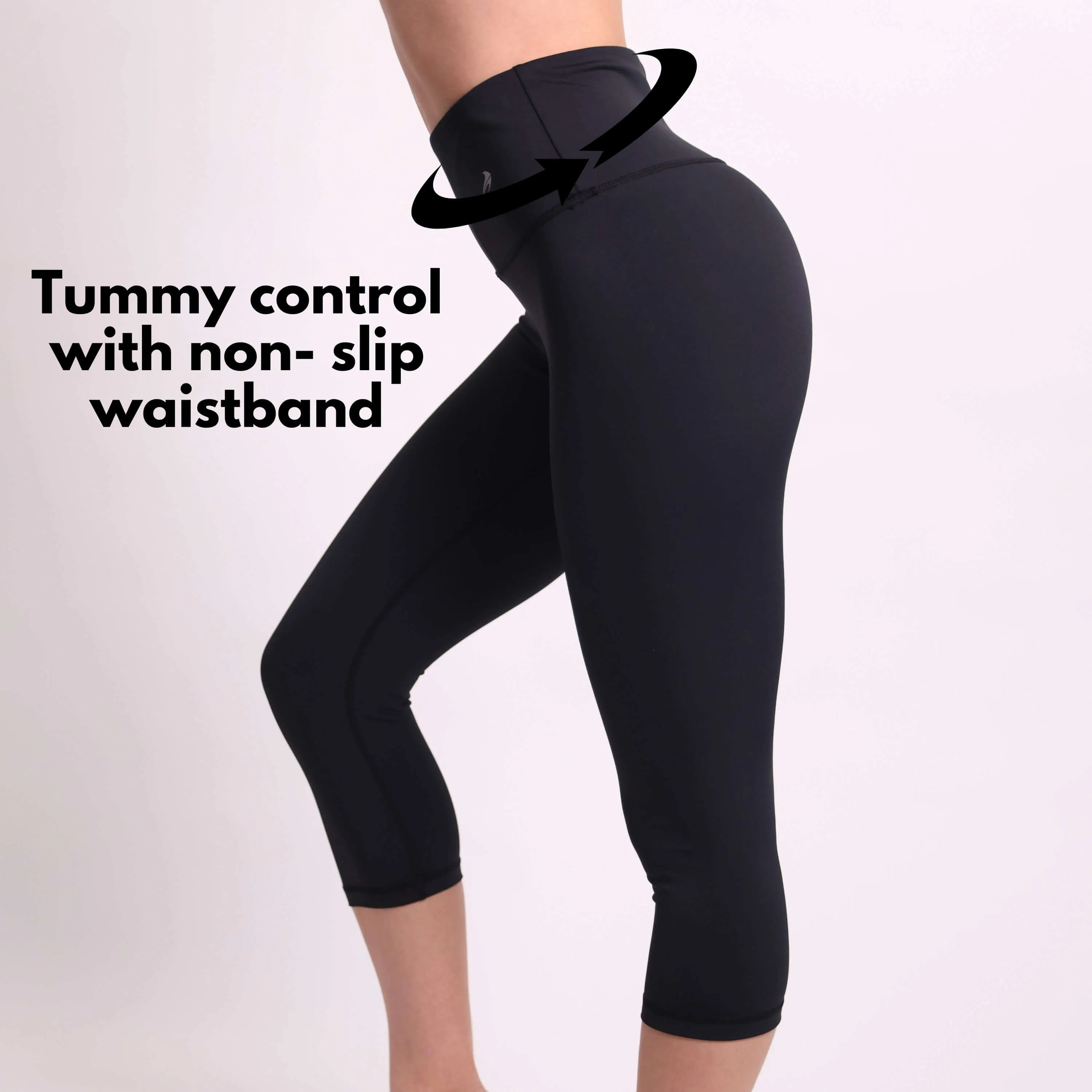 Women's Compression Capris - Tangled Black