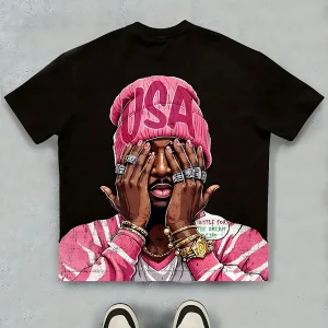 The new men's T-shirt for the summer of 2025 features a casual fashionable comfortable soft and breathable 3D pattern print