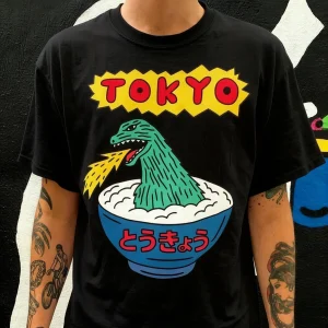 Funny Saucer Man Graphic Tshirts Vintage Cartoon Manga Tee Men Clothing Summer Female Male Fashion Streetwear Cotton Tops